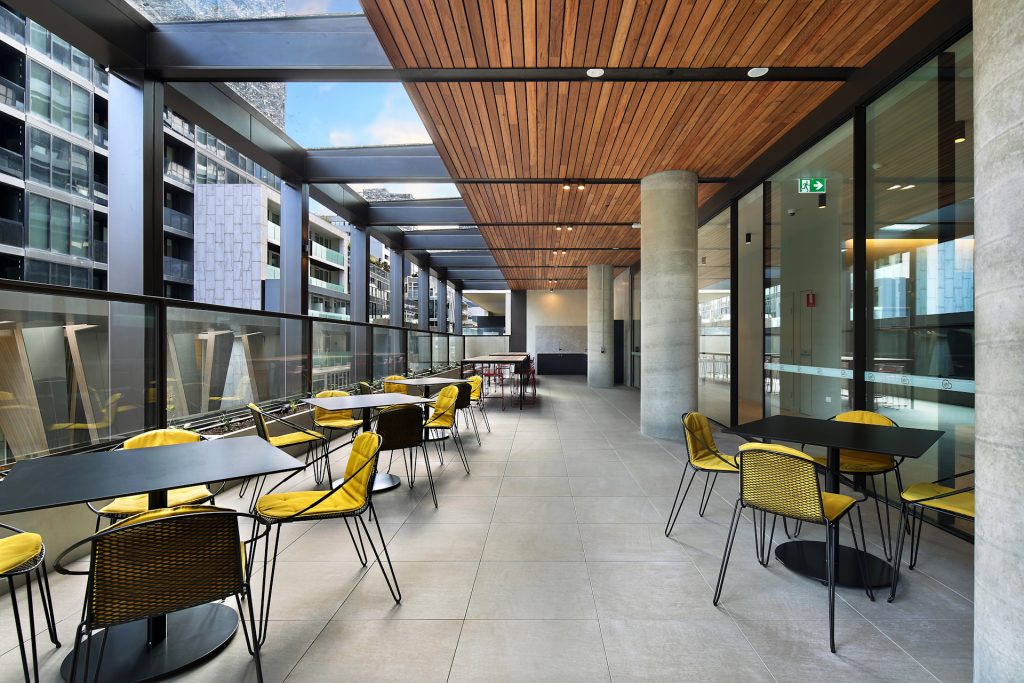 Proplank Black Butt Battens Used for TImber Ceilings at IgIu Project