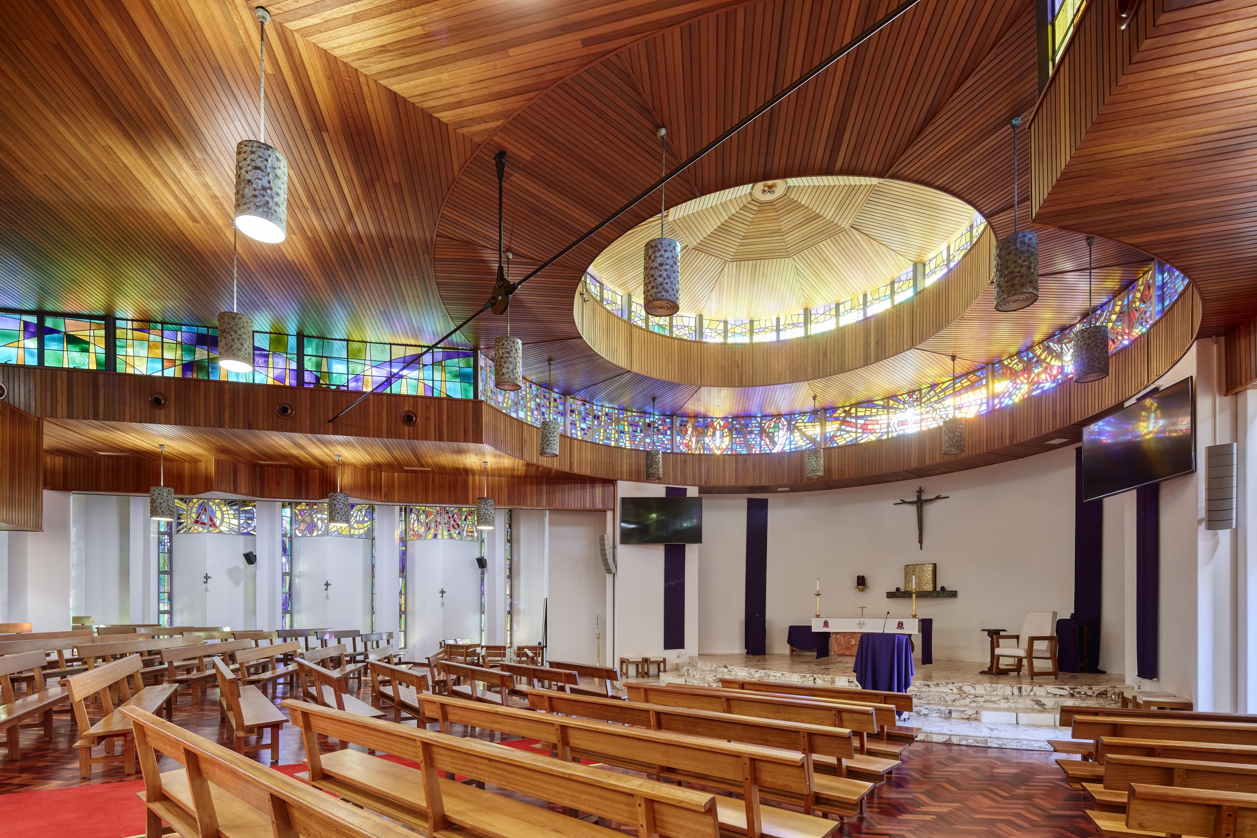 Trendplank Used for Timber Ceilings and Cladding For Aquinas College Chapel Project