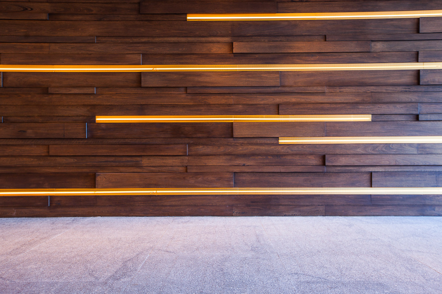 Timber Interior Walls with Lights