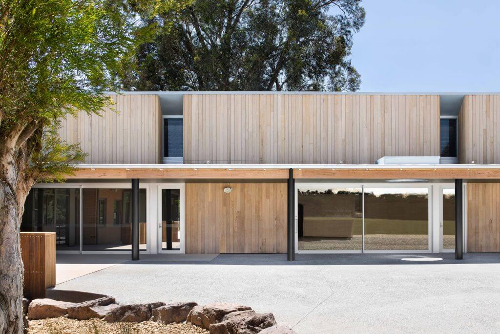 Research Primary School Timber Wall by Mortlock Timbers