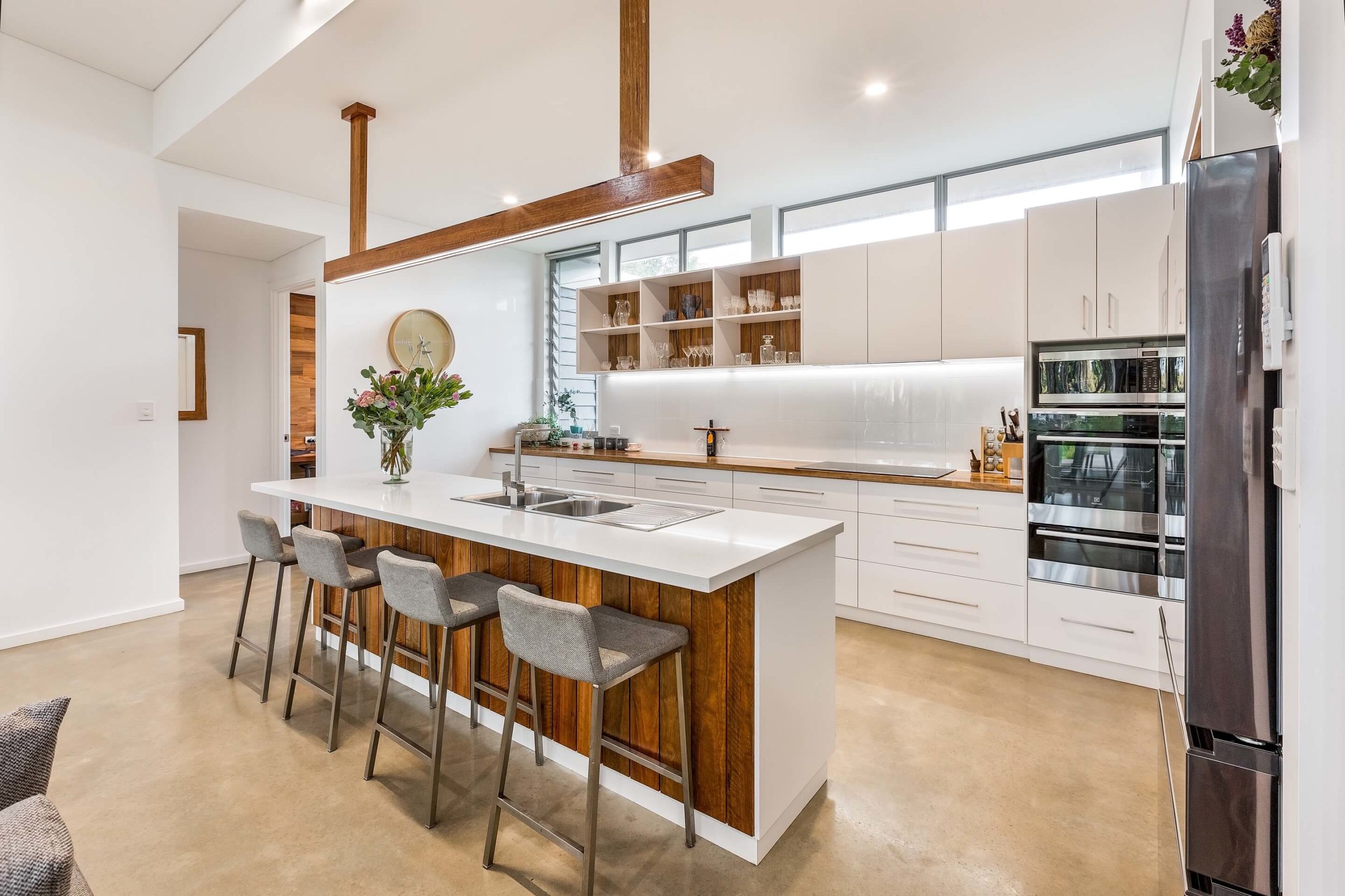 timber cladding for kitchen