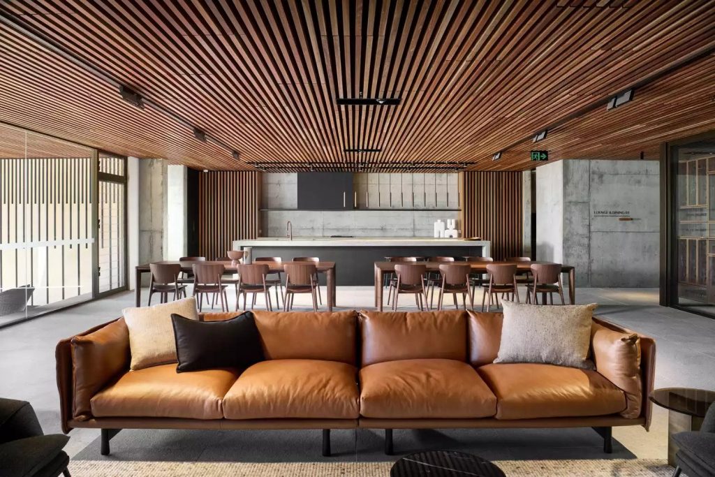 Spotted gum featured ceilings in Eden Apartments