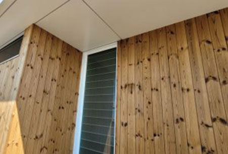 VACOA timber cladding clear oiled fine sawn