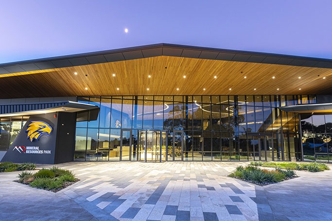West Coast Eagles timber ceilings project