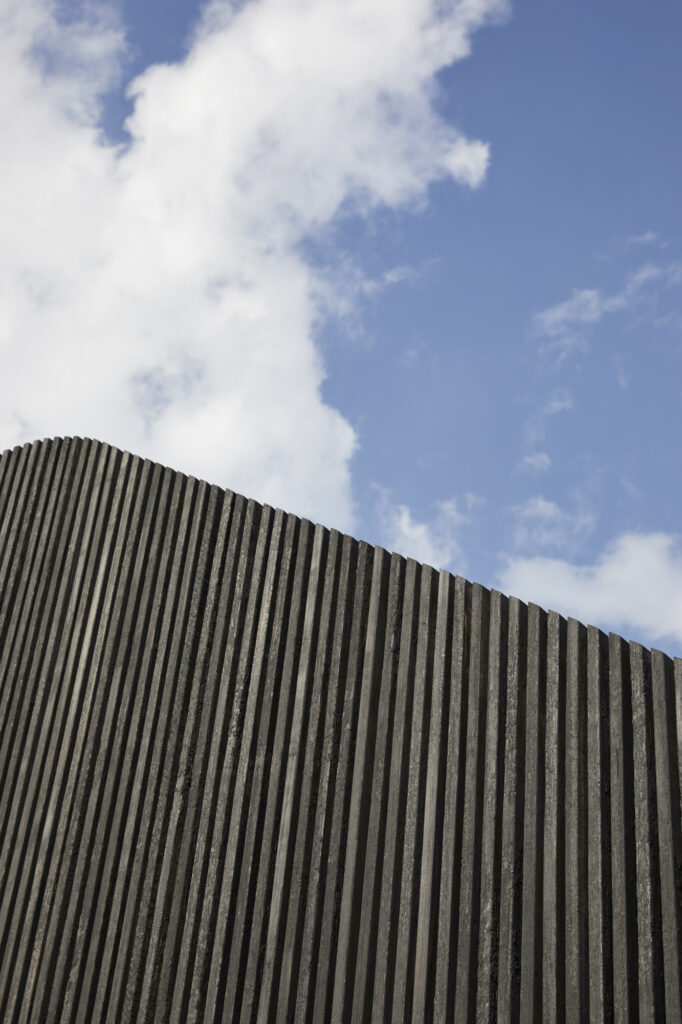 Close up of Black Timber posts