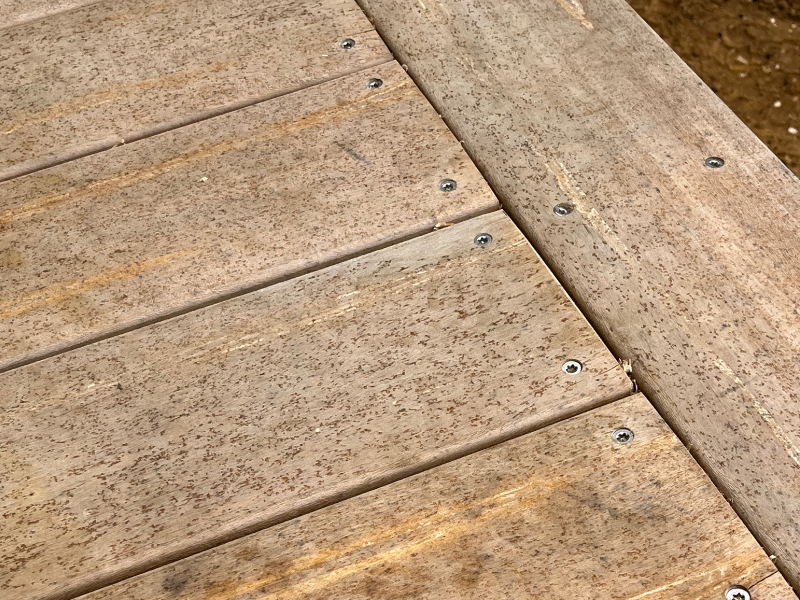 Iron Staining on Decking 
